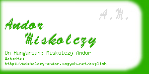 andor miskolczy business card